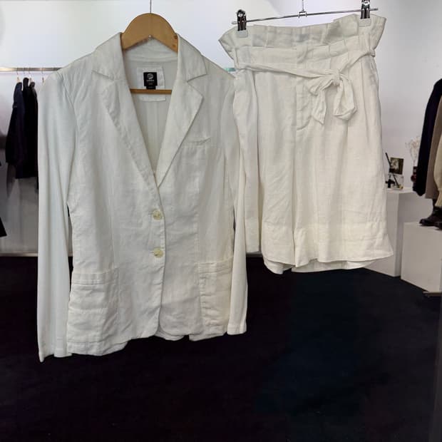 [XS] 아디다스 실버라인 린넨 셋업 