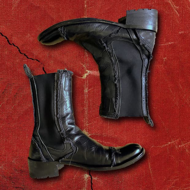 D&G 90s 돌체앤가바나 그런지 데미지 디테일 롱 부츠42