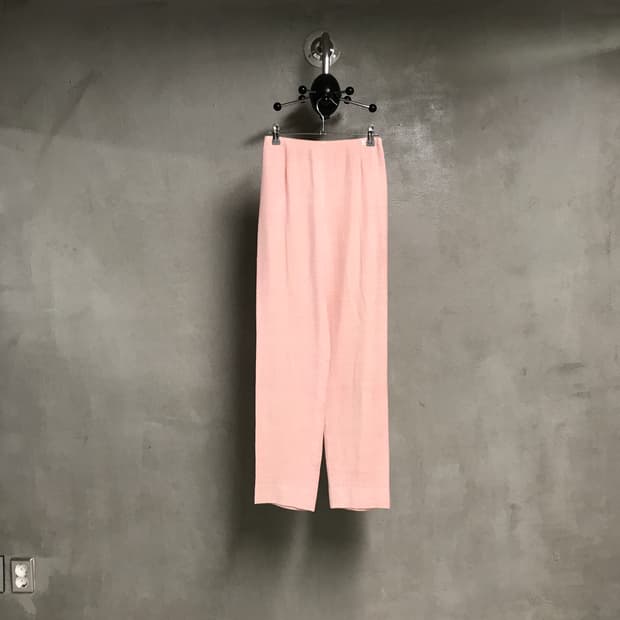 샤넬 핑크 하이웨스트 팬츠 30