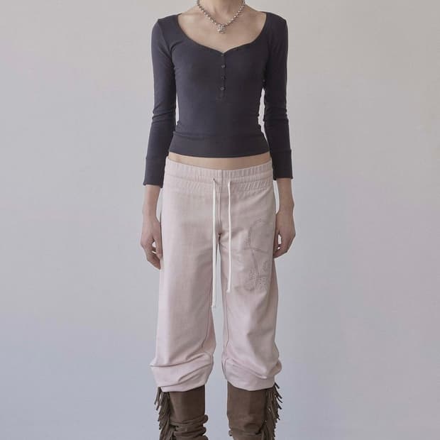 스컬프터 Cottage Button Henley Charcoal