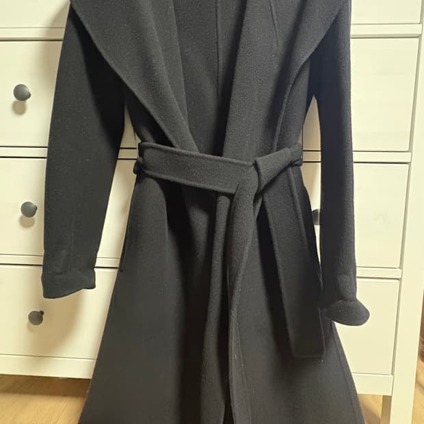 Theory 여성 블랙 로브 코트