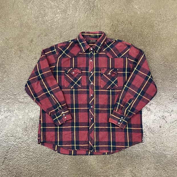 빈티지 헤비 코튼 플란넬 셔츠 (110)