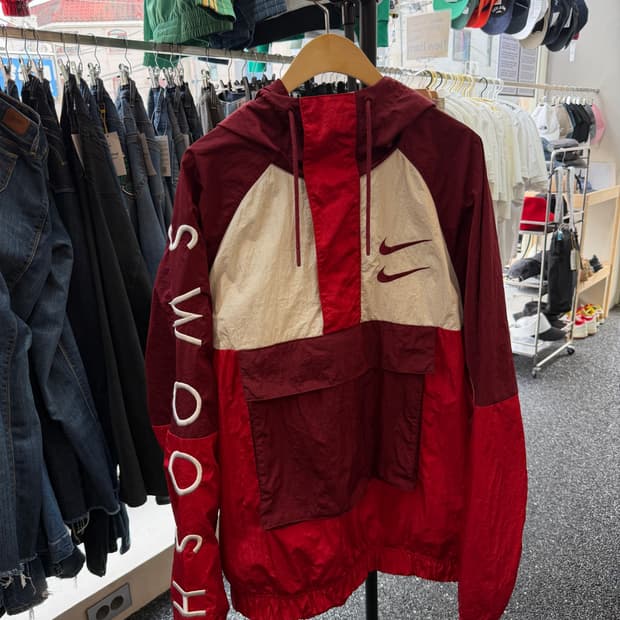 나이키 더블 스우시 아노락 바람막이 L