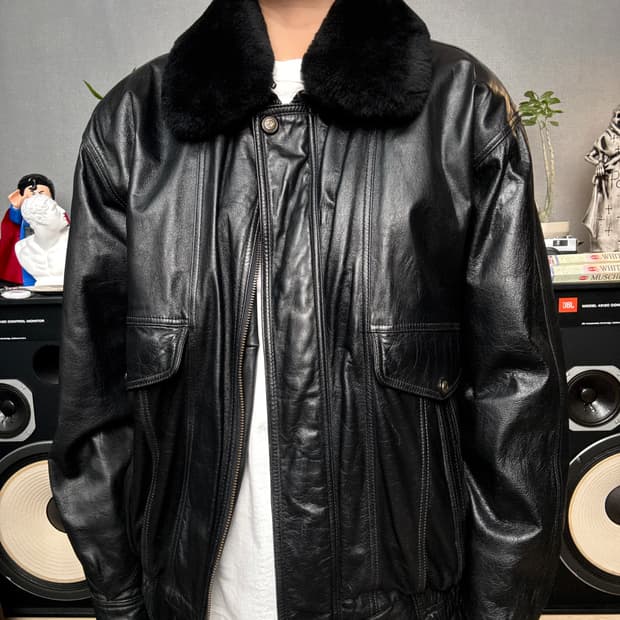 소가죽 봄버자켓