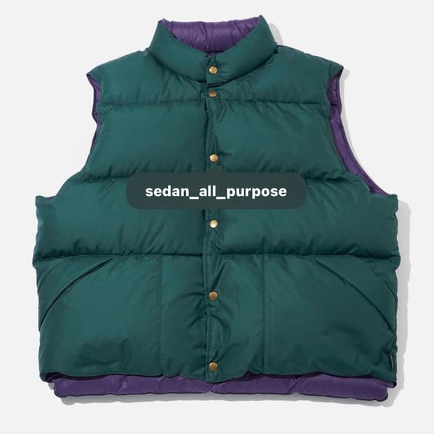 세단올퍼포즈 클래식 다운 베스트 그린컬러 L사이즈