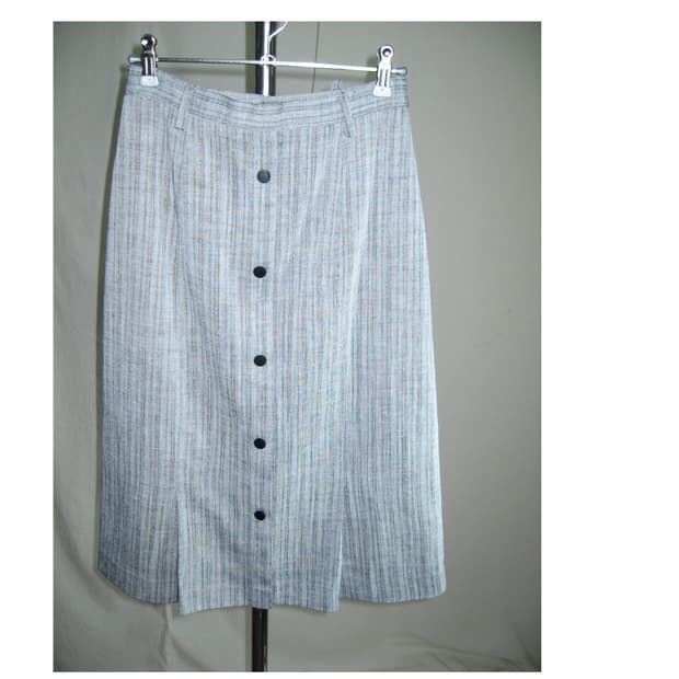 버튼 디테일 미디 스커트 (JPN)