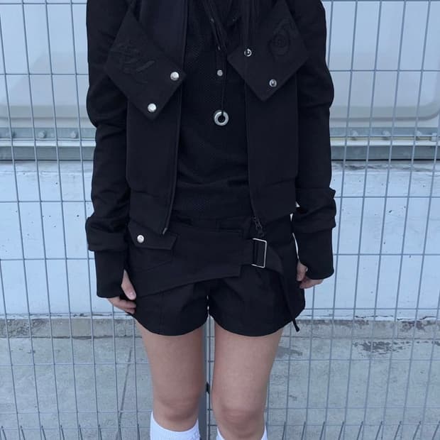 0104 FLAP EMBROIDERY JERSEY 져지 집업