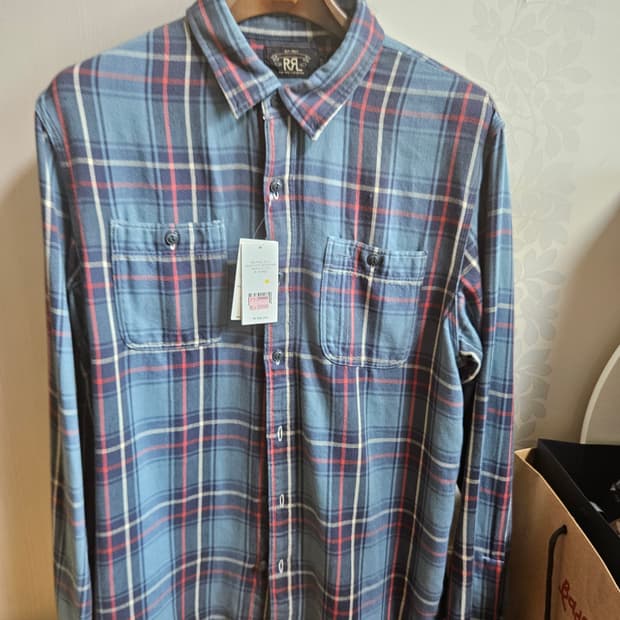 rrl 체크셔츠 L