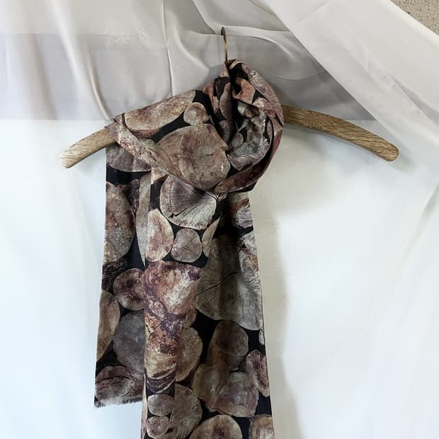 PAUL SMITH wood print virgin wool muffle