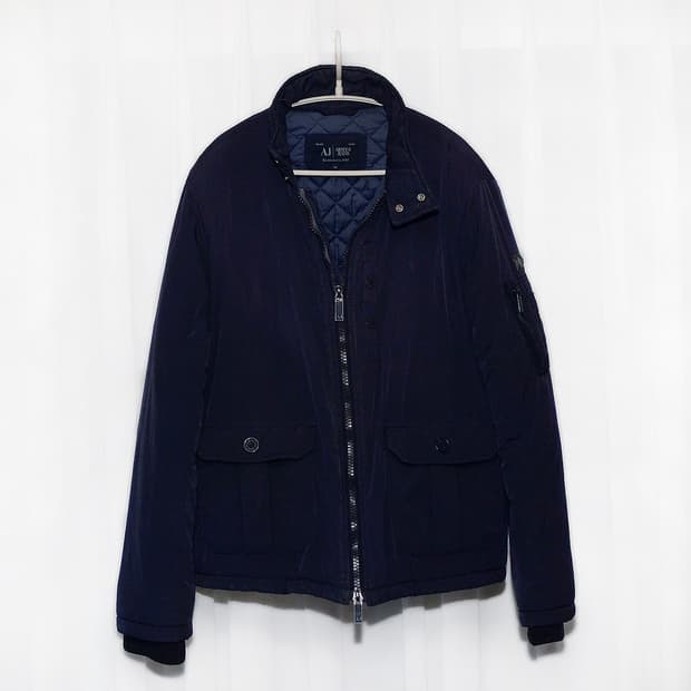 아르마니 (AJ) 더블페이스 집업 패디드 봄버 자켓 (52 / 100)