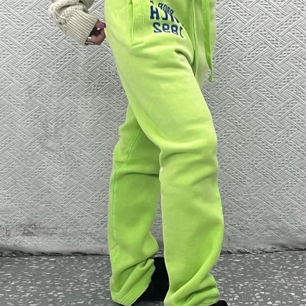 아베크롬비 대장급 Y2K 네온 올드스쿨 기모 스웻팬츠 L C07193