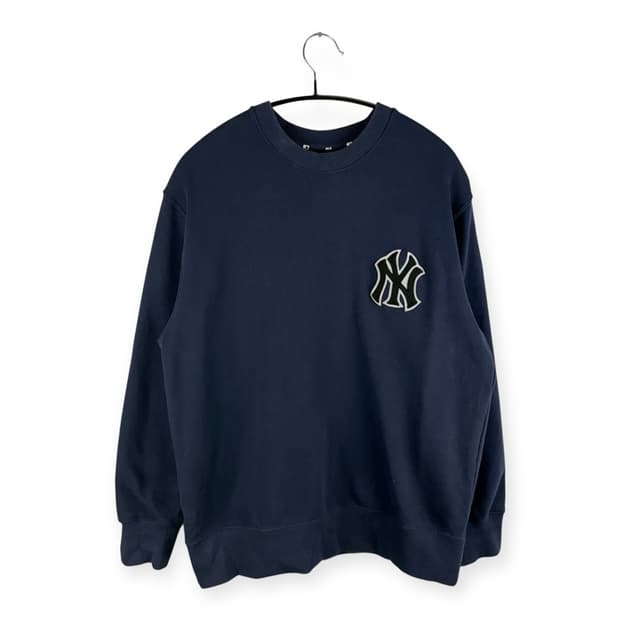 (XS) MLB 뉴욕양키즈 백로고 맨투맨 네이비