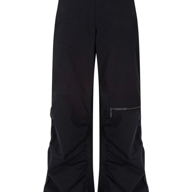 Ava Parachute Wide Pants (Black)