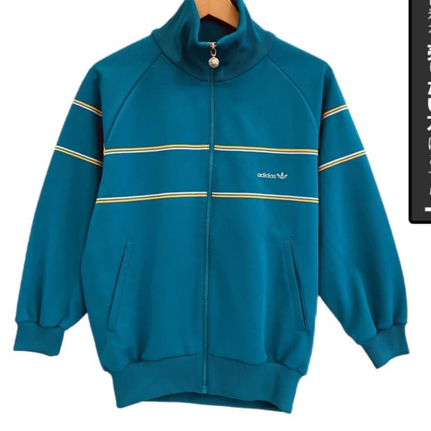 70~80년대 아디다스 빈티지 트레포일 로고 디자인 트랙 재킷
