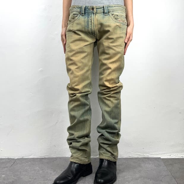 Diesel Washed Slim Straight Denim Pants