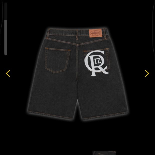 Corteiz Crest Chainstitch Denim Shorts