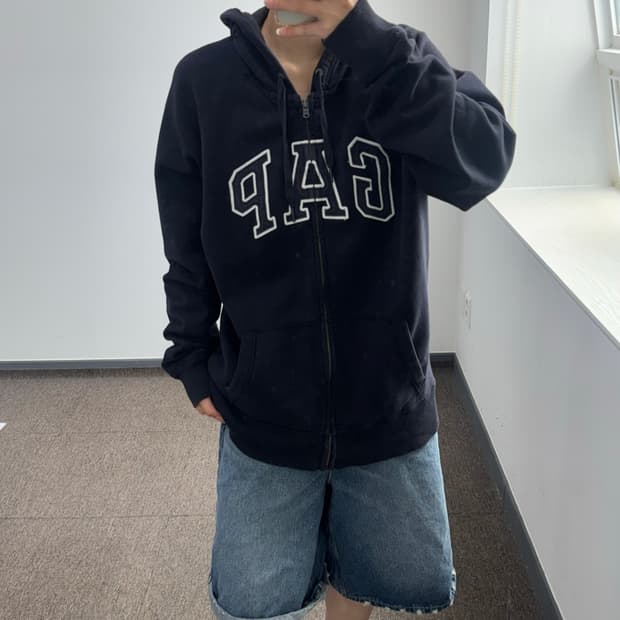 Gap 갭 블랙 후드집업 