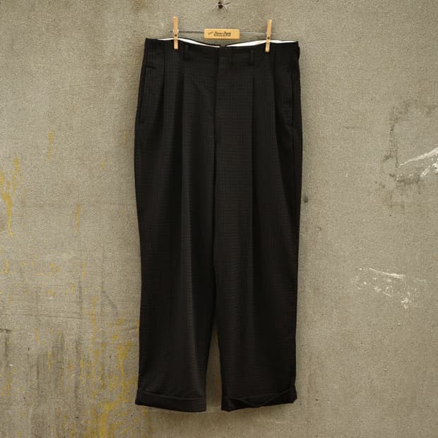 50‘s 빈티지 레이온 자카드 테일러 와이드 슬랙스