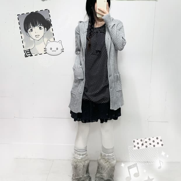 ꒰ঌ 도트 깜냥이 세트 ໒꒱