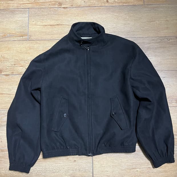 비슬로우x데릭 스웨이드 헤링턴 자켓 블랙 s새상품(택있음)