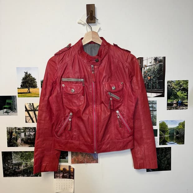 Hot pink zipper jacket 