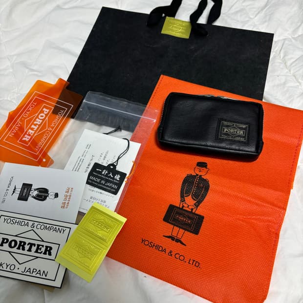 포터 프리스타일 코인케이스 카드지갑 블랙