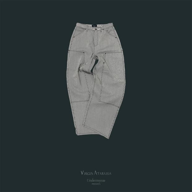 언더마이카 24FW 스트라이프 엔지니어 더블니 워크 팬츠