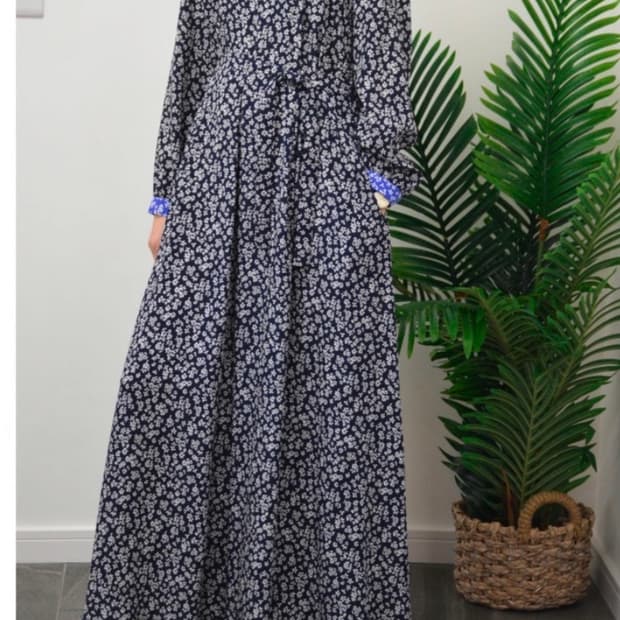 Weekend Max Mara 꽃무늬 실크 롱 원피스 42사이즈 (이태리