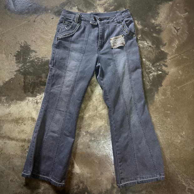 patchworked flared jeans (MPH)
