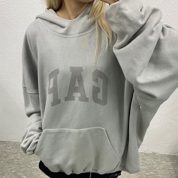 이지갭 발렌시아가 도브 그레이 후드 XL