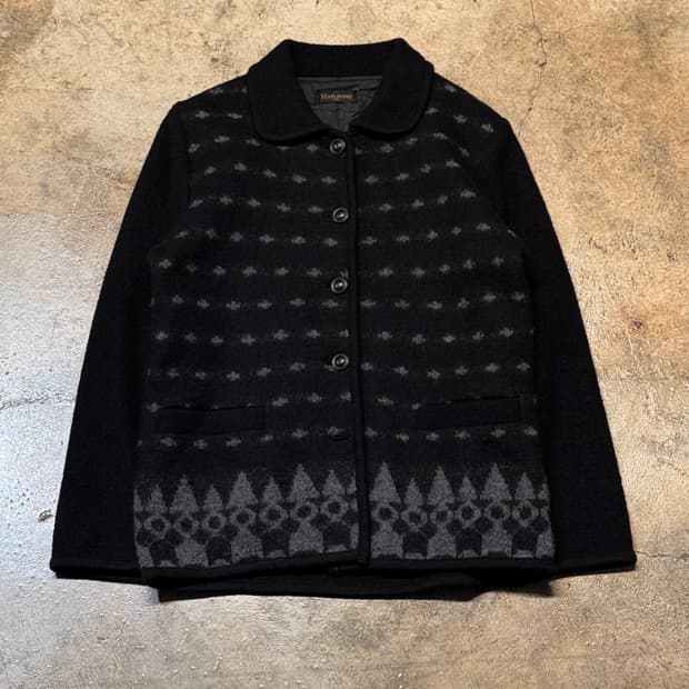 44-66 ) JPN Cloud Pattern Wool Jacket