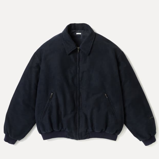 [2] 아프레쎄 빈티지 코튼 실크 몰스킨 자켓 네이비