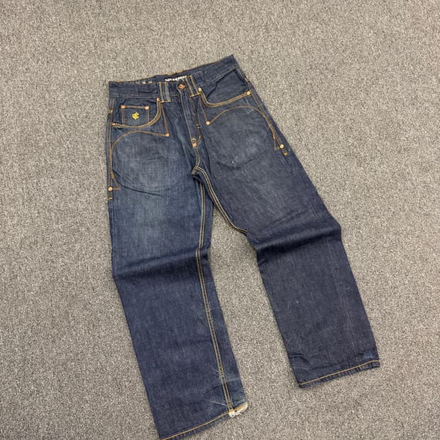 로카웨어 빈티지 자수 올드스쿨 힙합팬츠