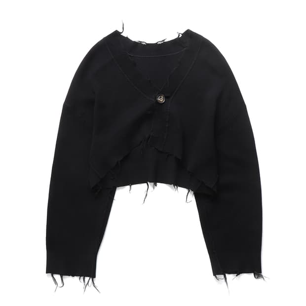 퍼버즈 PERVERZE Double Face Rib Cardigan