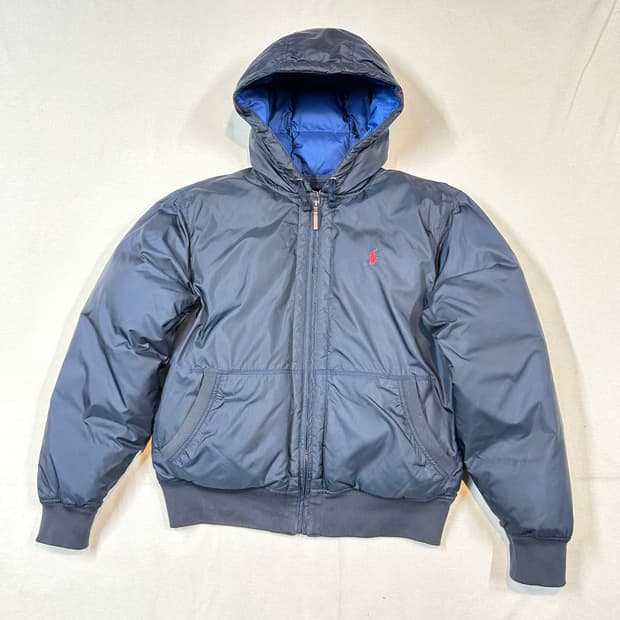 L) 폴로 랄프로렌 네이비 후드 덕다운 패딩 점퍼