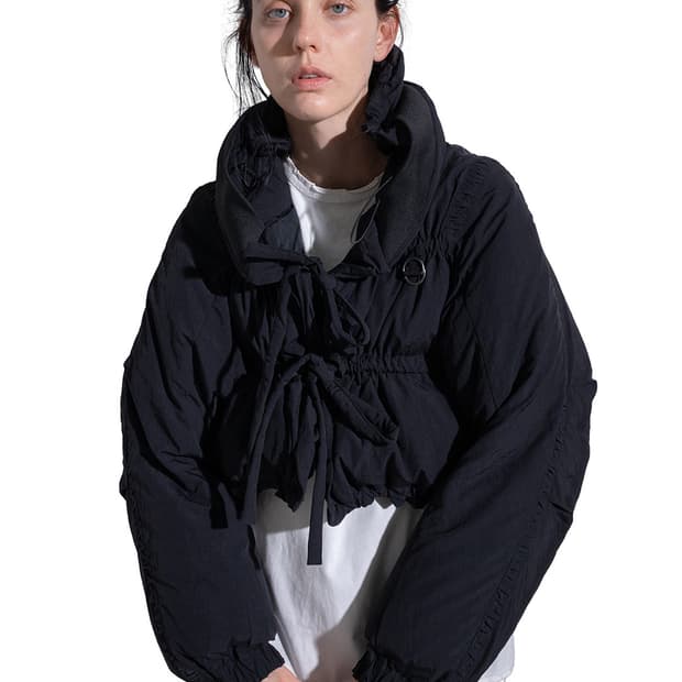 퍼버즈 25fw 스트링 멀티 크롭 다운패딩