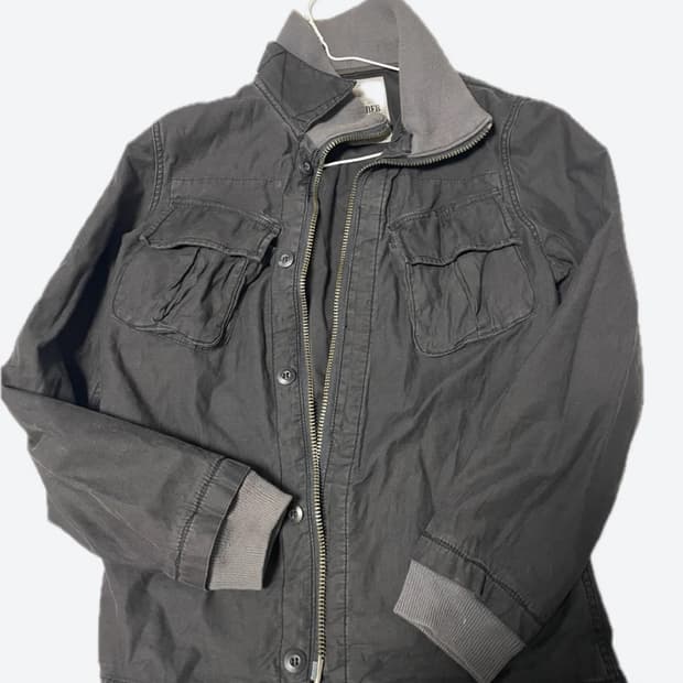 블랙그레이 니트 레이어드 자켓