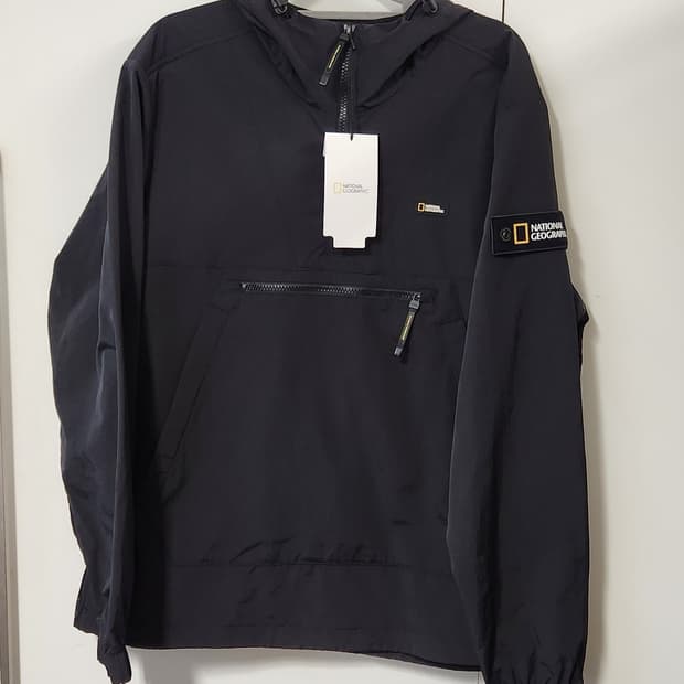 내셔널지오그래픽 새상품 오버핏 로고 후디 아노락 자켓 M (95-100)