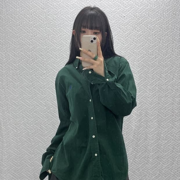 폴로 랄프로렌 레트로 클래식핏 딥그린 셔츠 M C09899