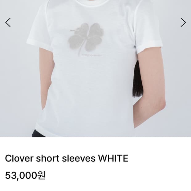 미세키서울 Clover short sleeves WHITE 클로버 반팔