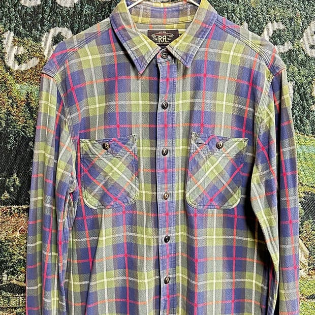 RRL 더블알엘 코튼 체크 셔츠 M