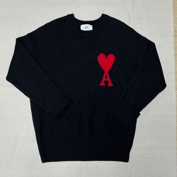 아미 인타르시아 빅하트 로고 니트 [M]