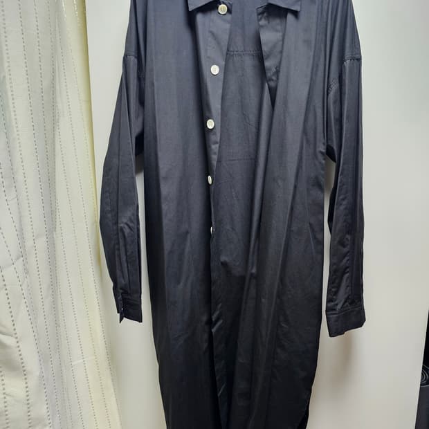 새상품 노앙 블랙 롱 트렌치 셔츠 코트