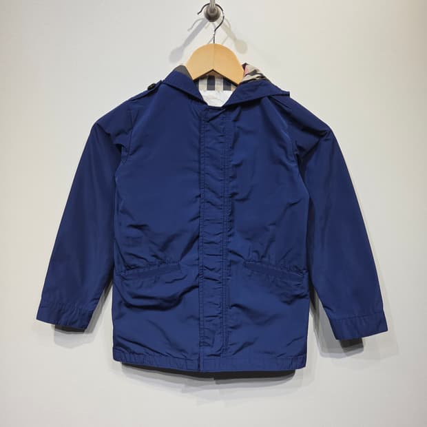 버버리 칠드런 네이비 후드 바람막이 자켓
