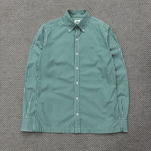 라코스테 잔체크 셔츠 v2697