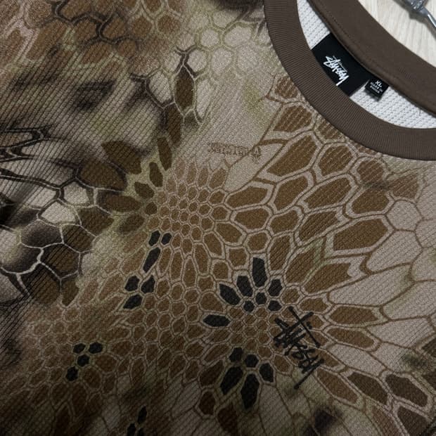 스투시 무늬 와플니트 XL