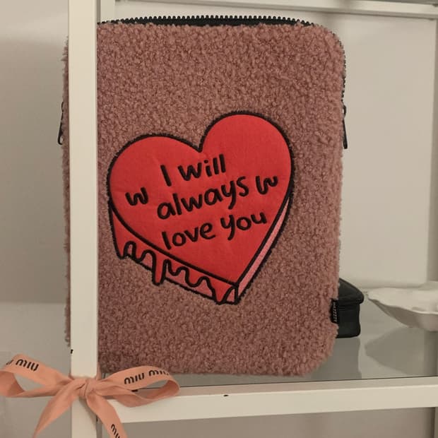 마찌 핑크 아이패드 태블릿 케이스 파우치 부클 퍼