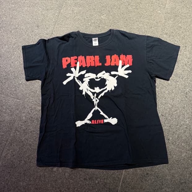 [xl] 빈티지 Pearl Jam 펄잼 Alive 포스트잇 티셔츠
