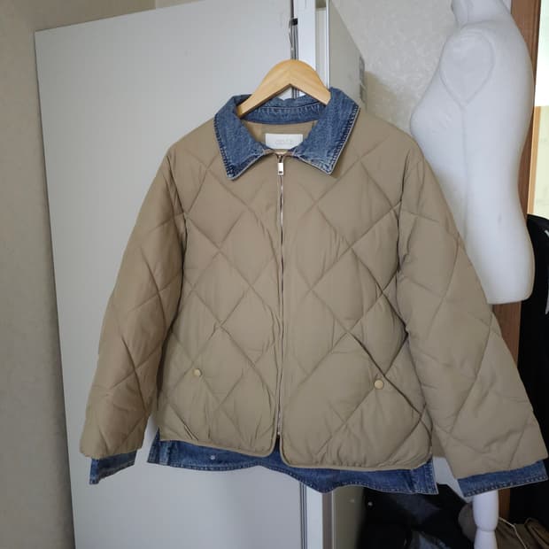 ab.f.z 퀼팅 자켓 데님 카라