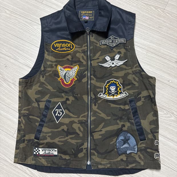 Vanson Leather 카고 패치스 베스트